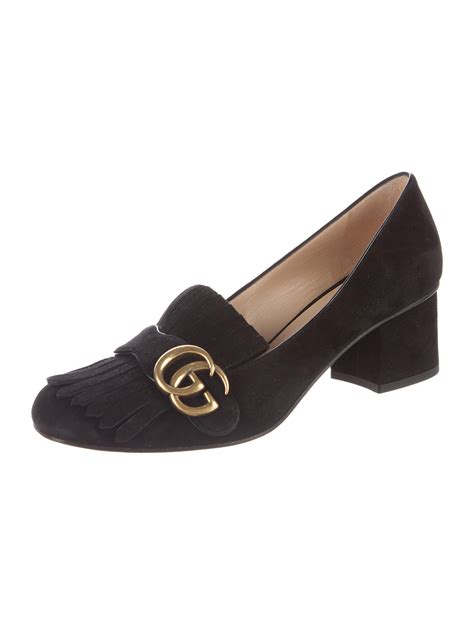 gucci marmont white shoes|gucci marmont black suede shoes.